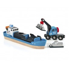 Игровой набор с кораблем, краном-погрузчиком и грузом BRIO (33534)
